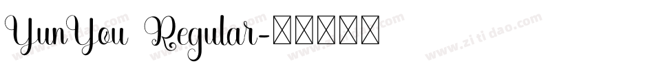 YunYou Regular字体转换